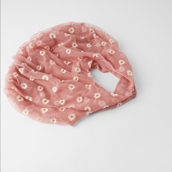 ZARA Daisy Embroidered Tulle Bucket Bag - Picture 6 of 11